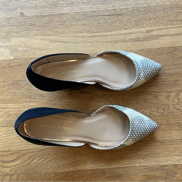 Loeffler Randall | 'Rae D'Orsay' Snakeskin & Suede Wedge Heels size 9.5 - Picture 4 of 10